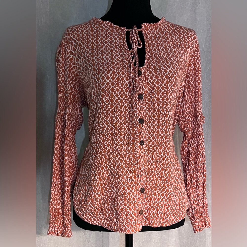 Orange diamond pattern blouse Bundle & save 30% off 2+ items